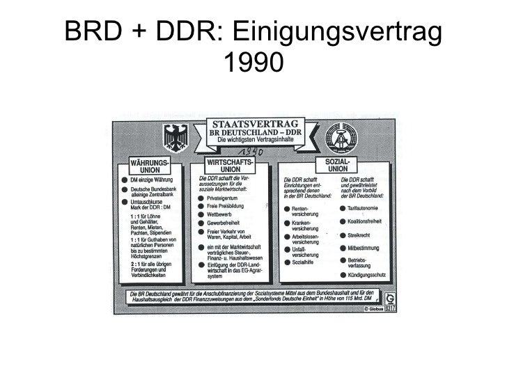 einigungsvertrag ddr brd